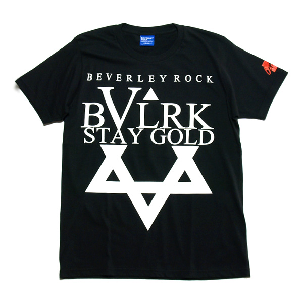 BEVERLEY ROCK　ビバリーロック　HEXAGRAM STAY GOLD　Tシャツ　ブラック