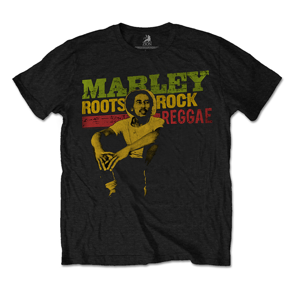 BOB MARLEY　ROOTS, ROCK, REGGAE　ボブマーリー　オフィシャルライセンス　Tシャツ　ブラック　正規品