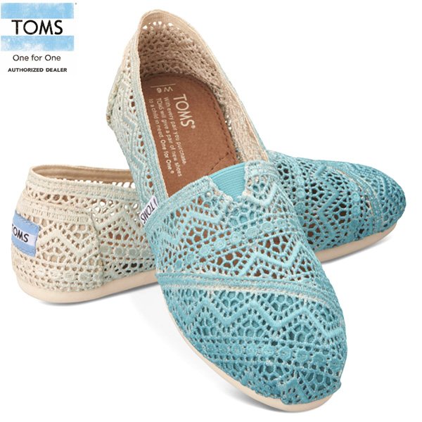 【送料無料】　【レディース】　TOMS　トムス　クラシック　スリッポン　ブルーグラデーション　Baltic Dip-Dyed Crochet Women's Classics