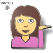 PINTRILL　ピントリル　Emoji　ピンズ　Girl Hand Pin