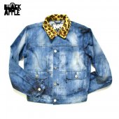 BLACK APPLE　ブラックアップル　SPREEWELL　HORSE BLCH　DENIM JACKET　デニムジャケット　レオパード　2ndタイプ　ブリーチウォッシュ　31BA2208