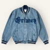 GRIMEY CAUSING PANIC DENIM BASEBALL JACKET BLUE GDBJK174-SS24　グライミー　ベースボールジャケット　ブルー