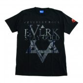 【数量限定/再入荷】BEVERLEY ROCK　ビバリーロック　HEXAGRAM STAY GOLD　Tシャツ　ステルスブラック