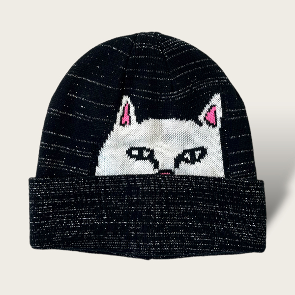 RIPNDIP　リップンディップ　ニットキャップ　ビーニーキャップ　ブラック