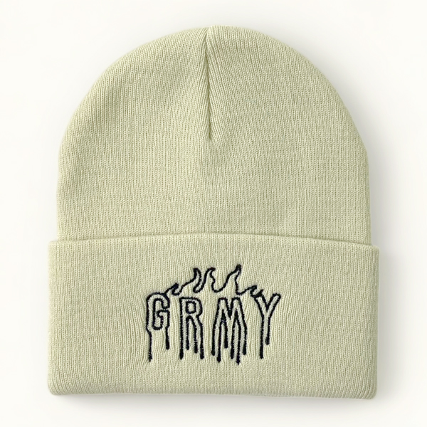 GRIMEY　GRMY　グライミー　ビーニーキャップ　ニットキャップ　クリーム　BACK AT YOU BEANIE