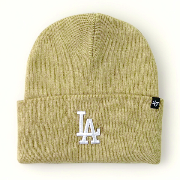 47BRAND　ロサンゼルス　ドジャース　ビーニーキャップ　ニットキャップ　カーキ　Dodgers Haymaker '47 Cuff Knit Khaki