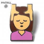 PINTRILL　ピントリル　Emoji　ピンズ　Girl Massage Pin